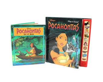 Works great! Vintage Disney Pocahontas Play-a-Sound and pop-up books - hardcover, noise, buttons, 1990s, 90s, movie