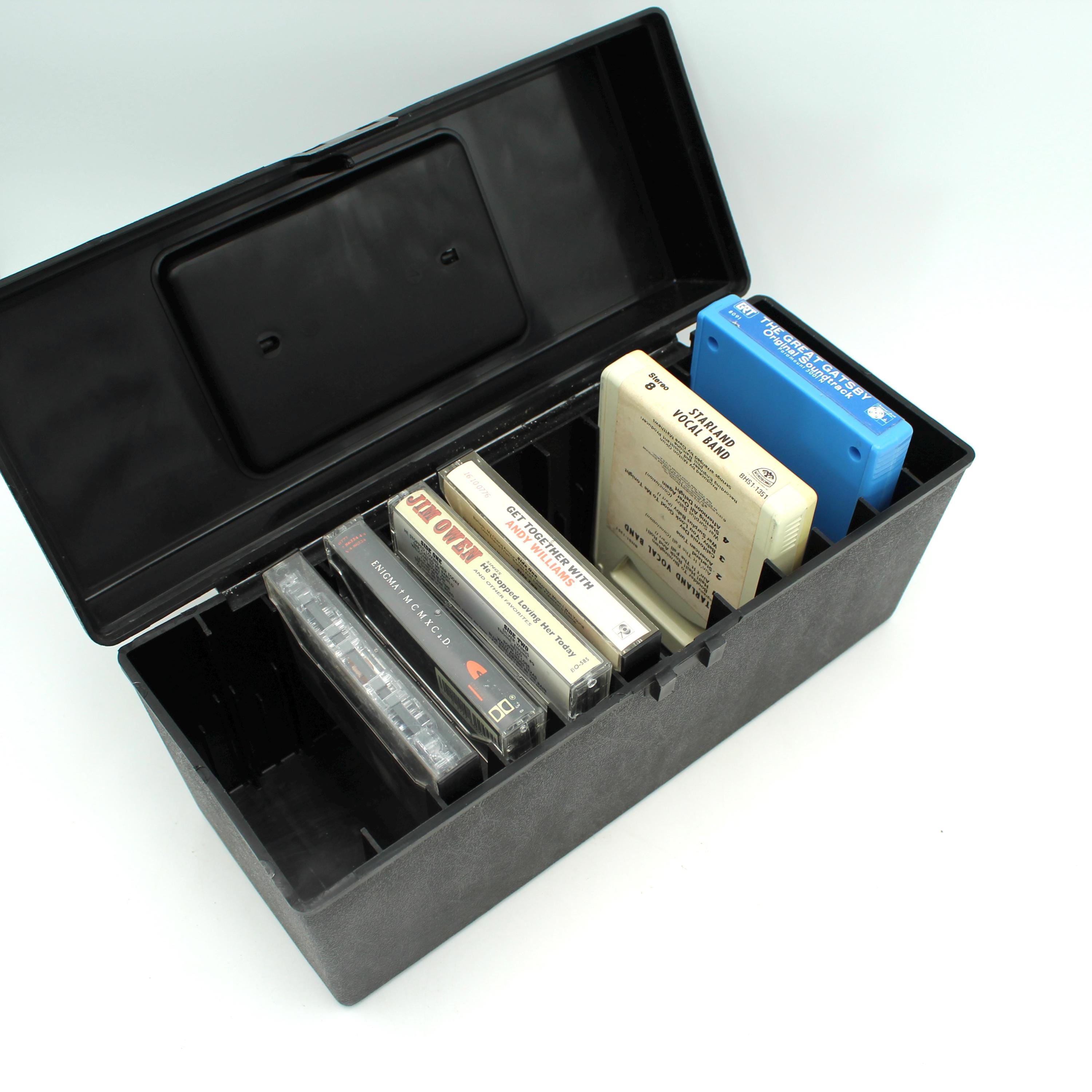 Vintage 8-track and Cassette Tape Travel Case - Holder, Rack
