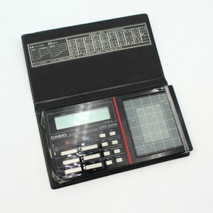Vintage 1984 Casio Data Bank PF-8000 personal organizer - PDA, pocket, travel, 1980s, technology, electronics, data storage device, office