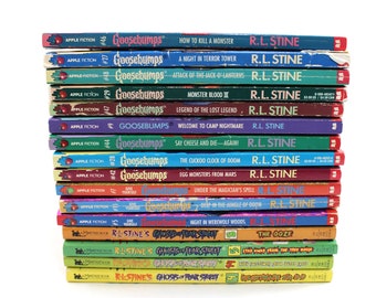 Lot of 16 vintage 90s Goosebumps books by R.L. Stine - 1990s, Ghosts of Fear Street, You Choose the Scare, young adult, teen horror, vintage