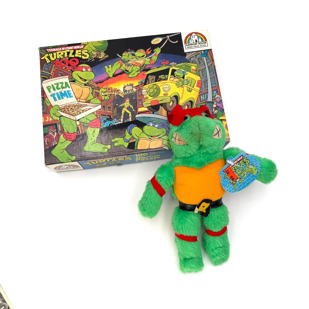 Vintage 1989 Teenage Mutant Ninja Turtle Raphael Plush With