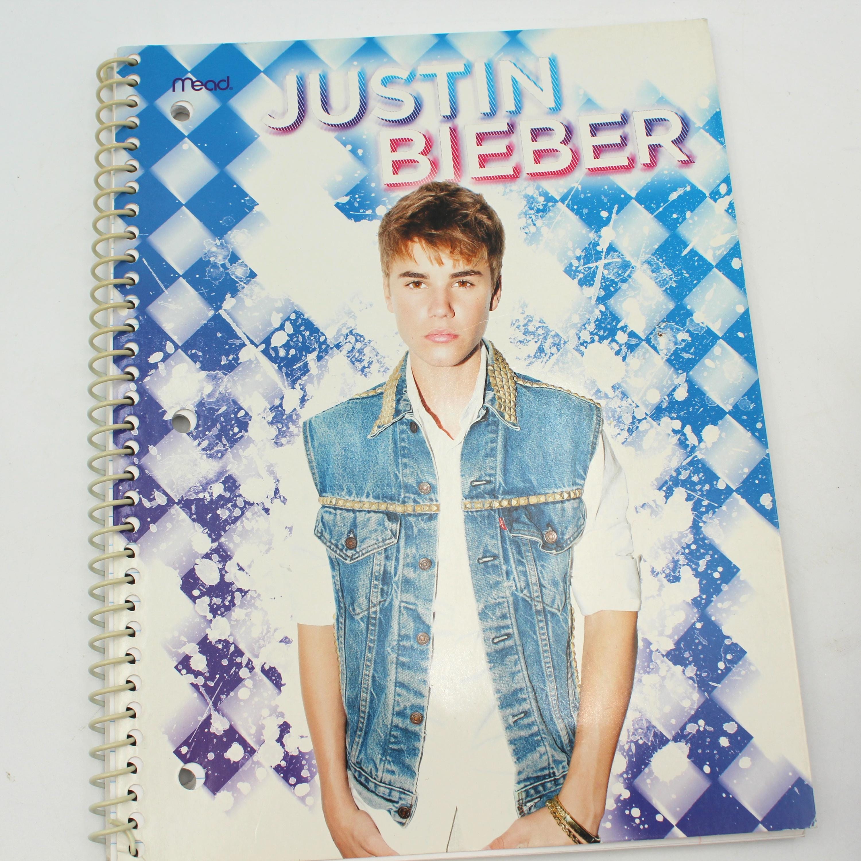 Vintage Justin Bieber Notebook and SEALED Jigsaw Puzzle - School
