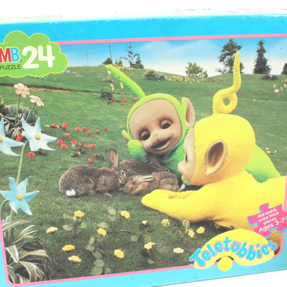 Vintage 1998 Teletubbies Jigsaw Puzzle and 2000 Plush Laa Laa