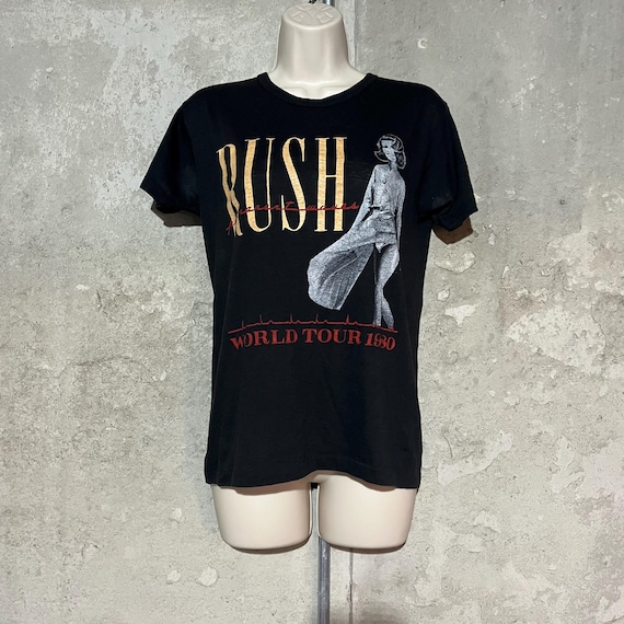 1980 Vintage Women's Small Rush Band Permanent Waves Tour Tee