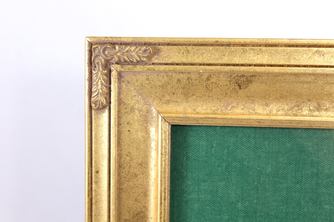 Elegant Vintage 8x10 Gold Wooden Picture Frame Large Wood Etsy