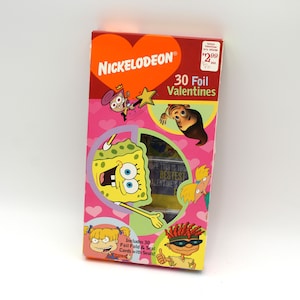Vintage 2002 Nickelodeon valentines - unopened, sealed, Nick, cartoon, SpongeBob Squarepants, Rugrats, Jimmy Neutron, Fairly Oddparents