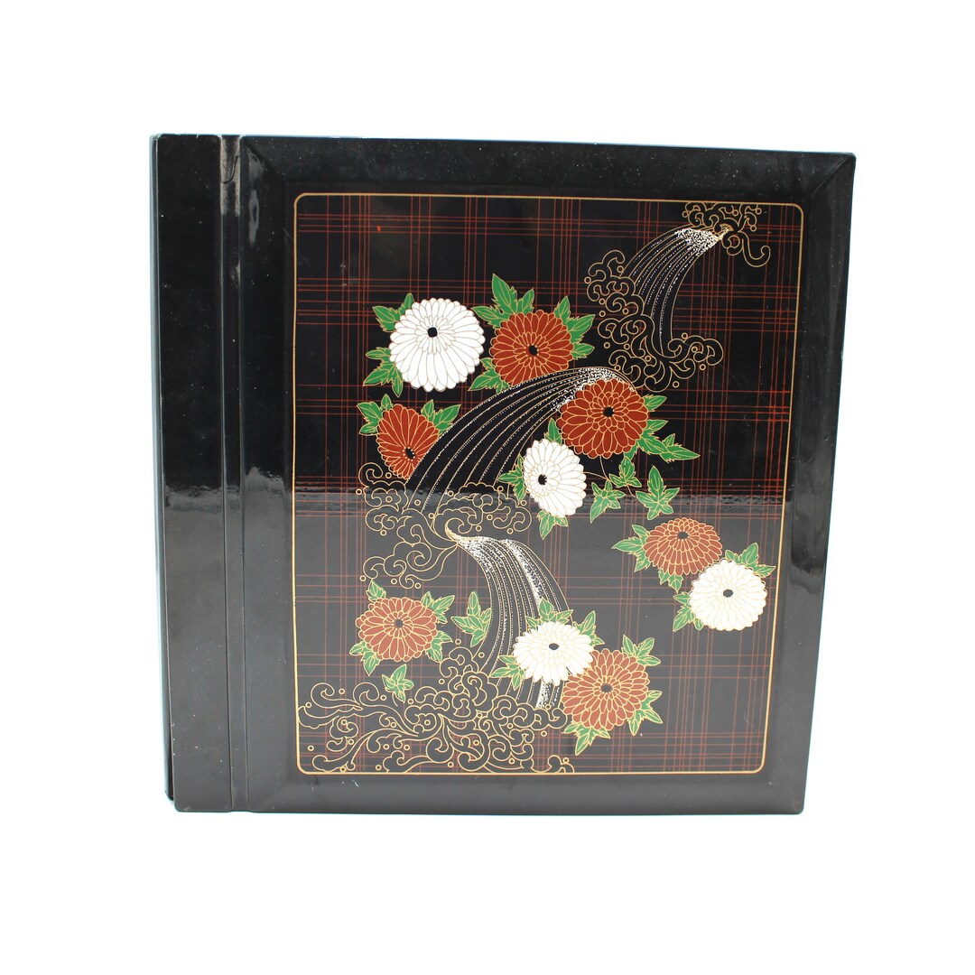 Vintage Asian Style Lacquered Cover Photo Album Otagiri, Japanese Style ...