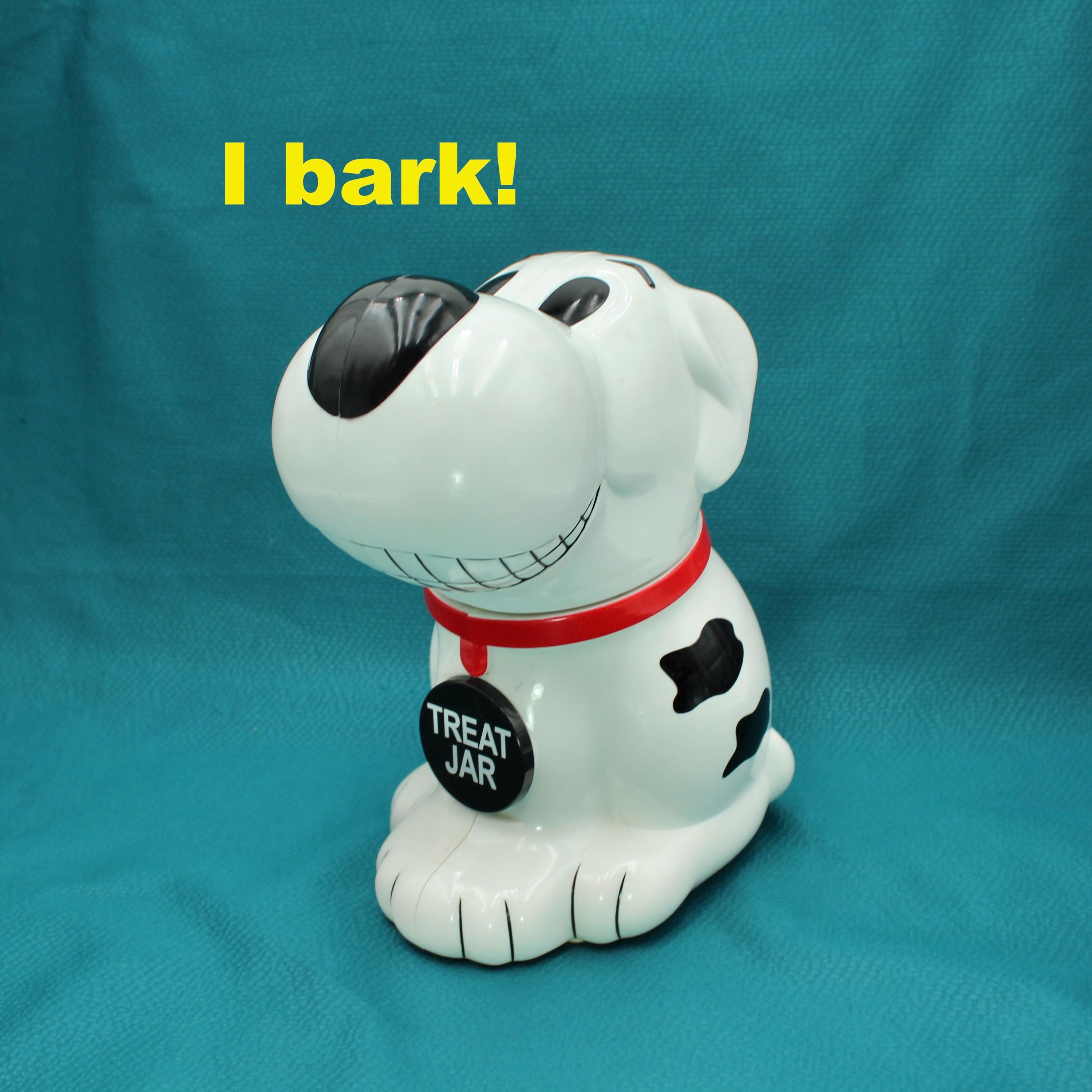 Vintage Electronic Barking Dog Treat Jar - Canister, Puppy Cookie