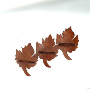 Cute vintage handmade wooden wall shelf - leaf, leaves, staircase style, rustic, small, knick knack, display, farmhouse, cottage style