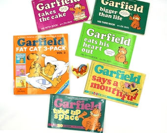 Vintage Garfield comic books and PVC figurine - Odie, Jim Davis, Treasury, Trivia, toys, collectibles, 1980s, 1990s