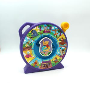 Vintage 1989 Mattel talking See N Say toy - Disney Winnie the Pooh, Piglet, Eeyore, See n&#39; Say, See and Say, lever, handle, 1980s, 80s