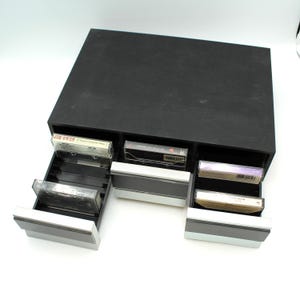 Vintage Cassette Tape Storage Case - Holder, 1980s, 80s, Caddy
