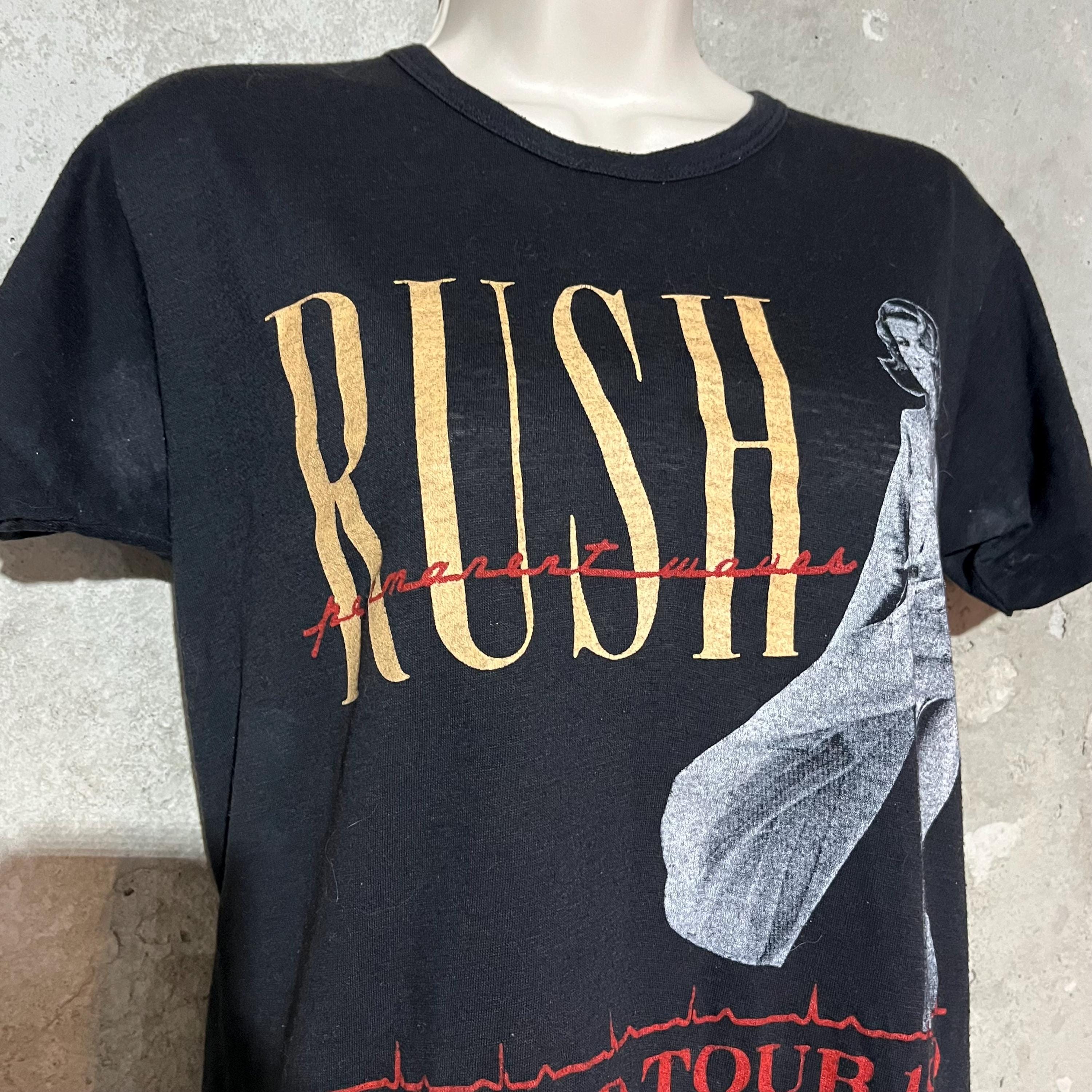 1980 Vintage Women's Small Rush Band Permanent Waves Tour Tee