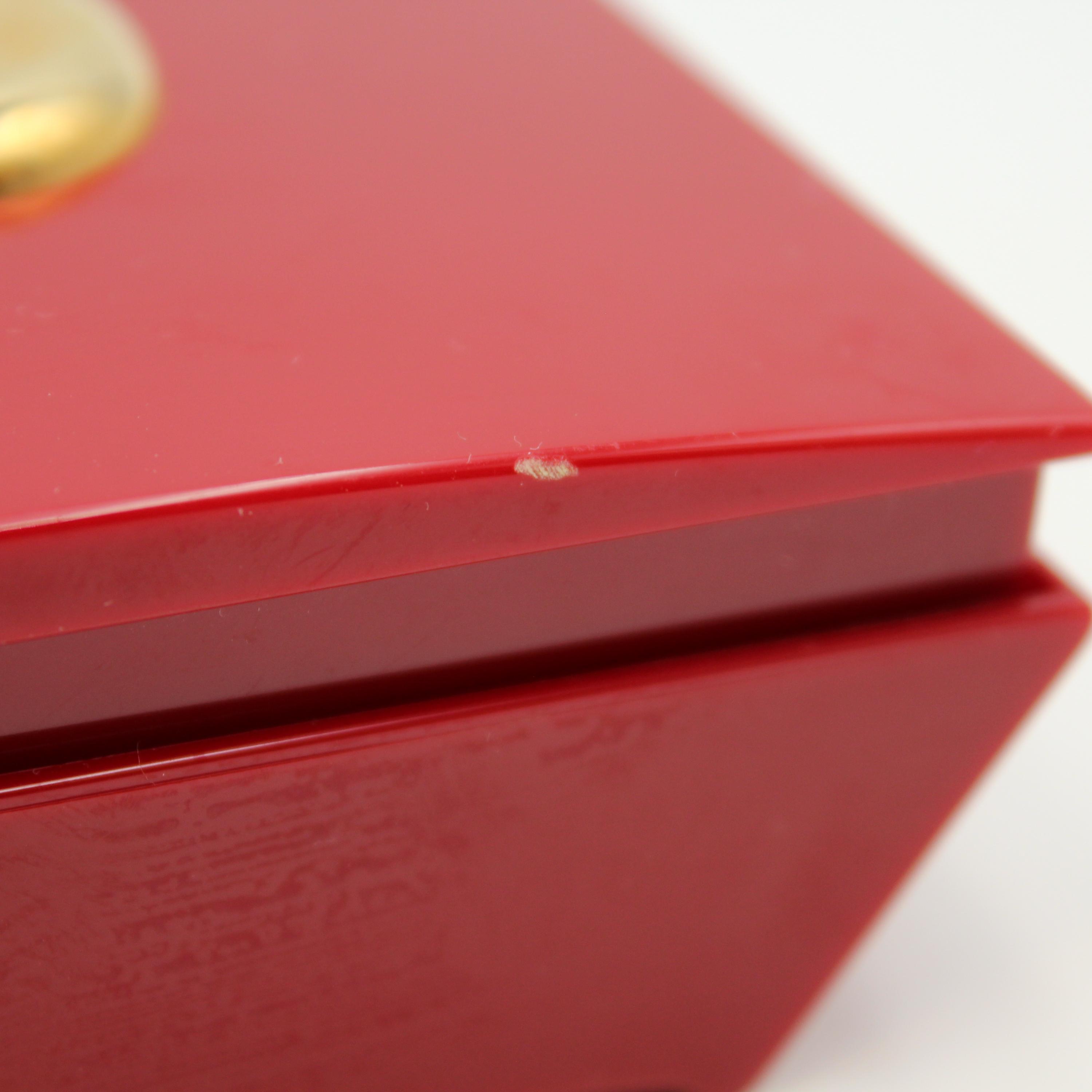 Boîte à Bijoux Vintage Guerlain Paris - Rouge - Ancienne - Très Bon état