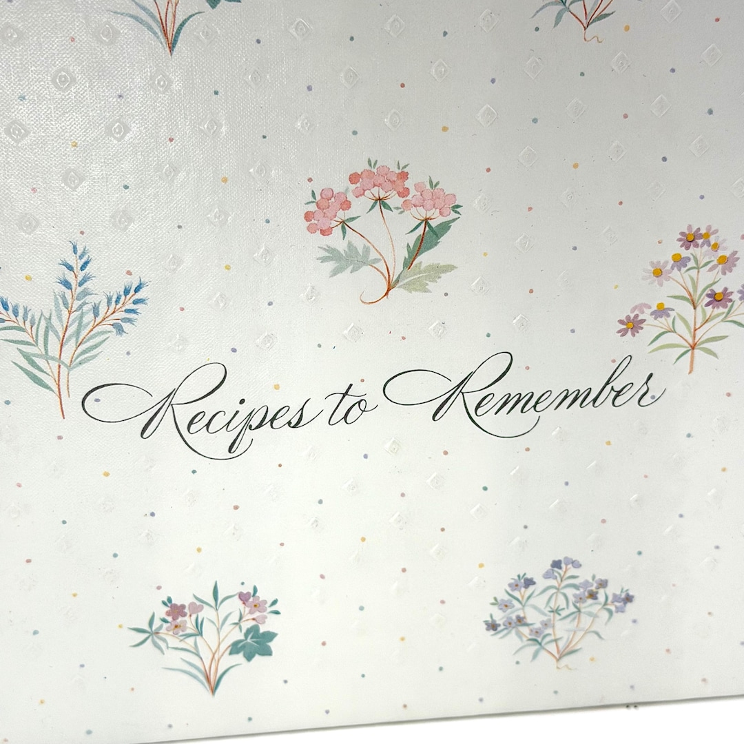 1980s vintage recipe card organizer binder - storage, file, holder, keeper, three-ring binder