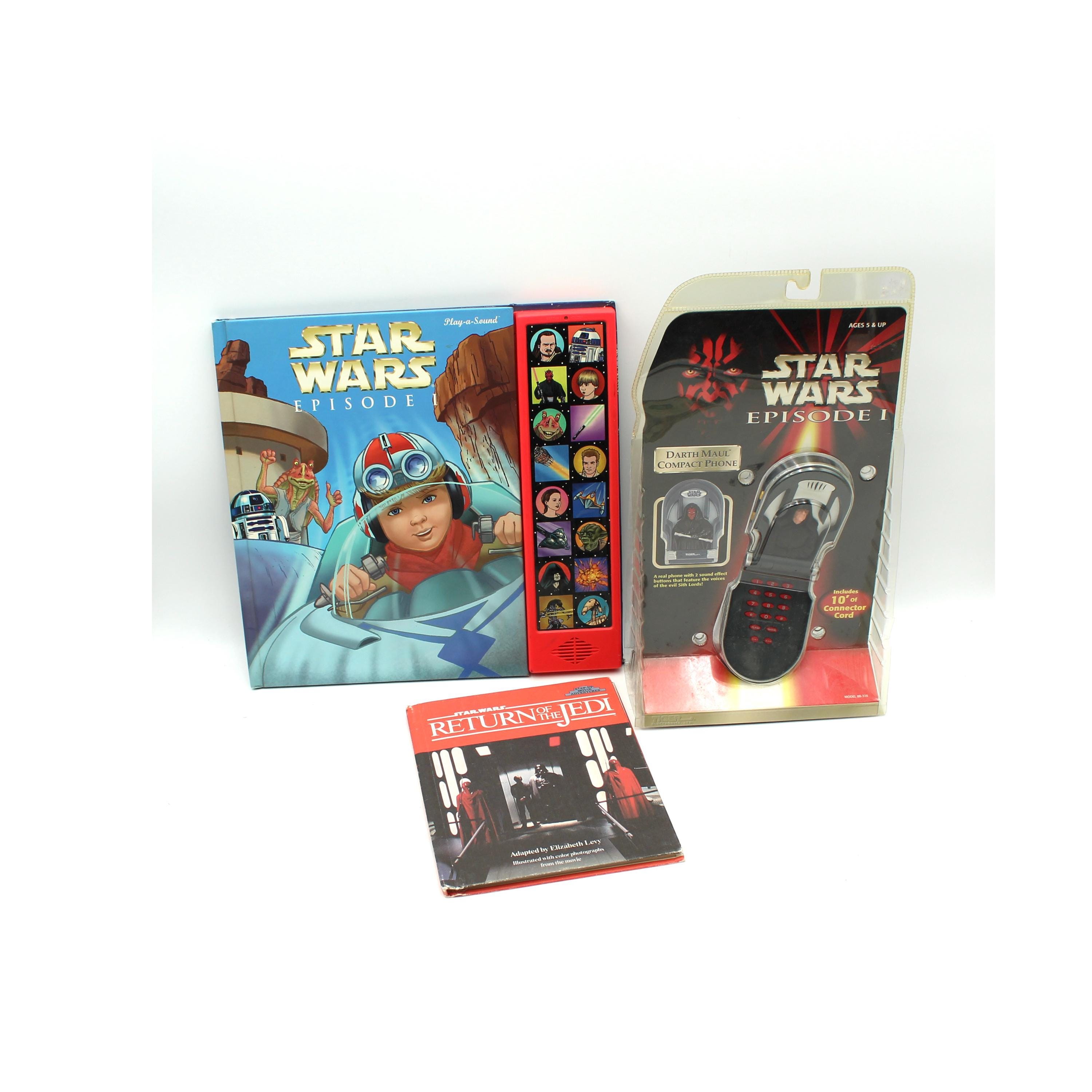 Vintage Star Wars Episode 1 Darth Maul Compact Phone, Play-a-sound