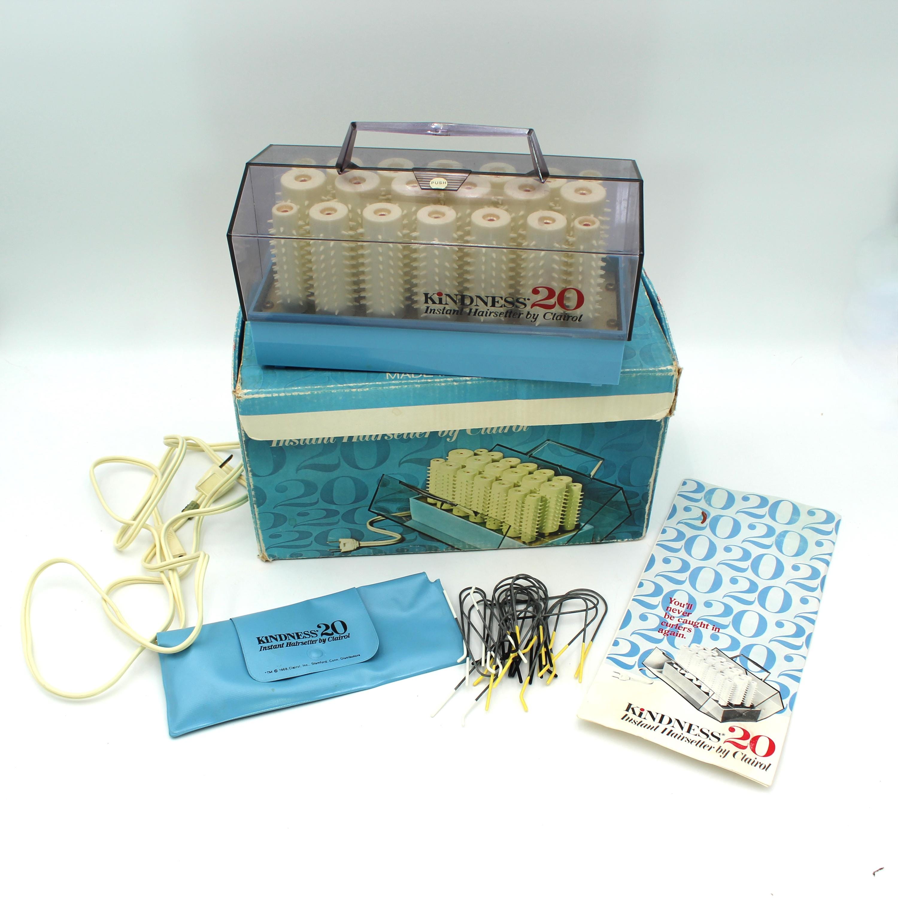 Vintage Clairol Kindness 20 Instant Hairsetter 1960s, 1970, hot rollers,  curlers, electric, original box