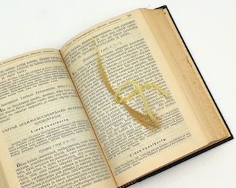 Vintage Finnish language hymn, gospel, prayer book with lock of hair - Finland, 1940s, Scandinavian, Christian, religious, foreign language