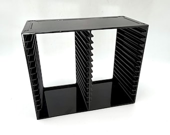 Cool 1990s Black Plastic CD Holder - Rack, Storage, Desktop