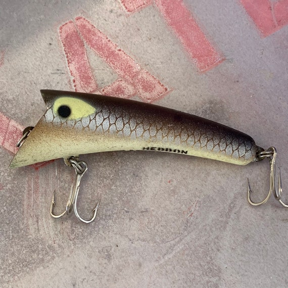 Heddon Hedd Plug Glow in Dark Belly Brown Gray Back Lure Nice! - Etsy
