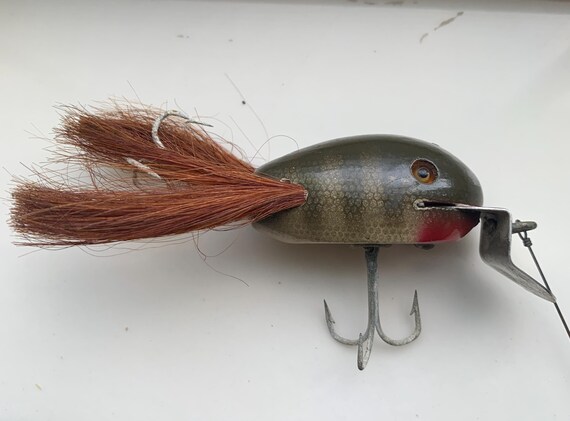 LP26 Creek Chub Glass eyed, leurre de pêche classique en bois vintage