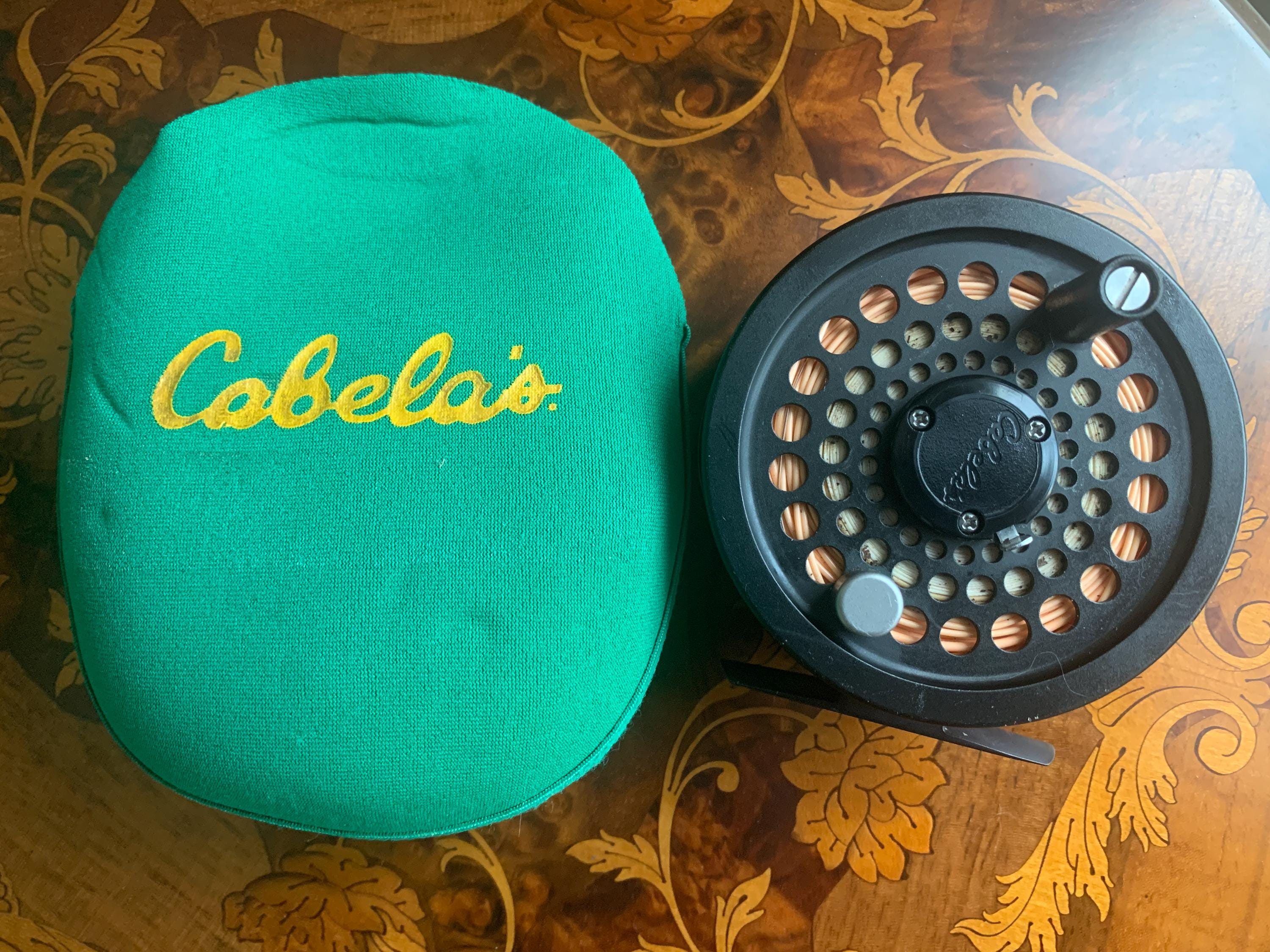 cabelas dual drag fly reel Cabelas HP2 Fly Reel Disc Drag W/ Line & Neoprene Pouch Smooth Very Nice!