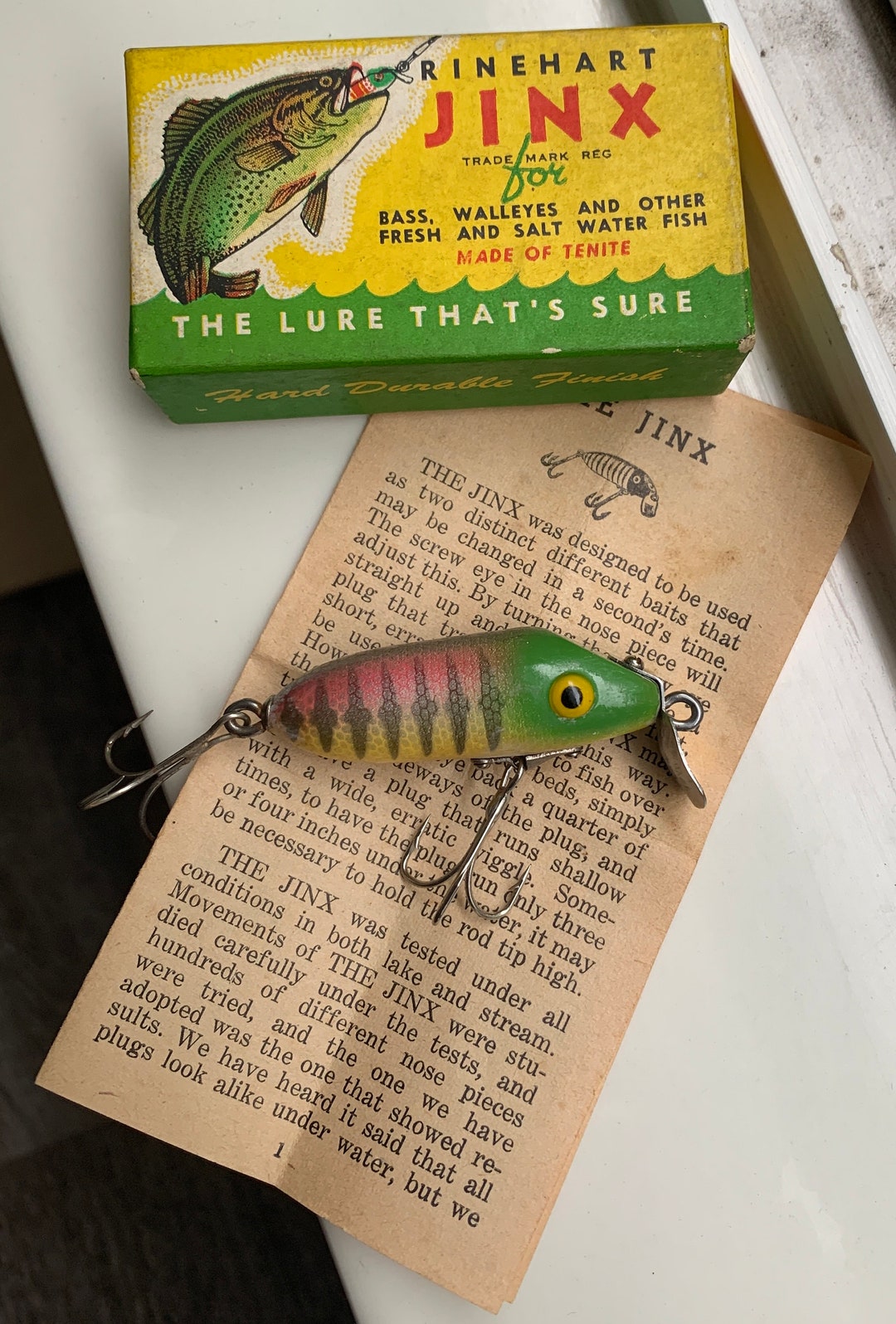 Rinehart Jinx Lure Silver Scale in Original Box W/ Paper Etsy