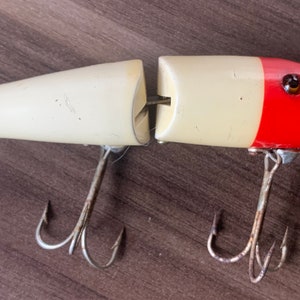 Leurre de pêche vintage Creek Chub Pikie Minnow yeux en