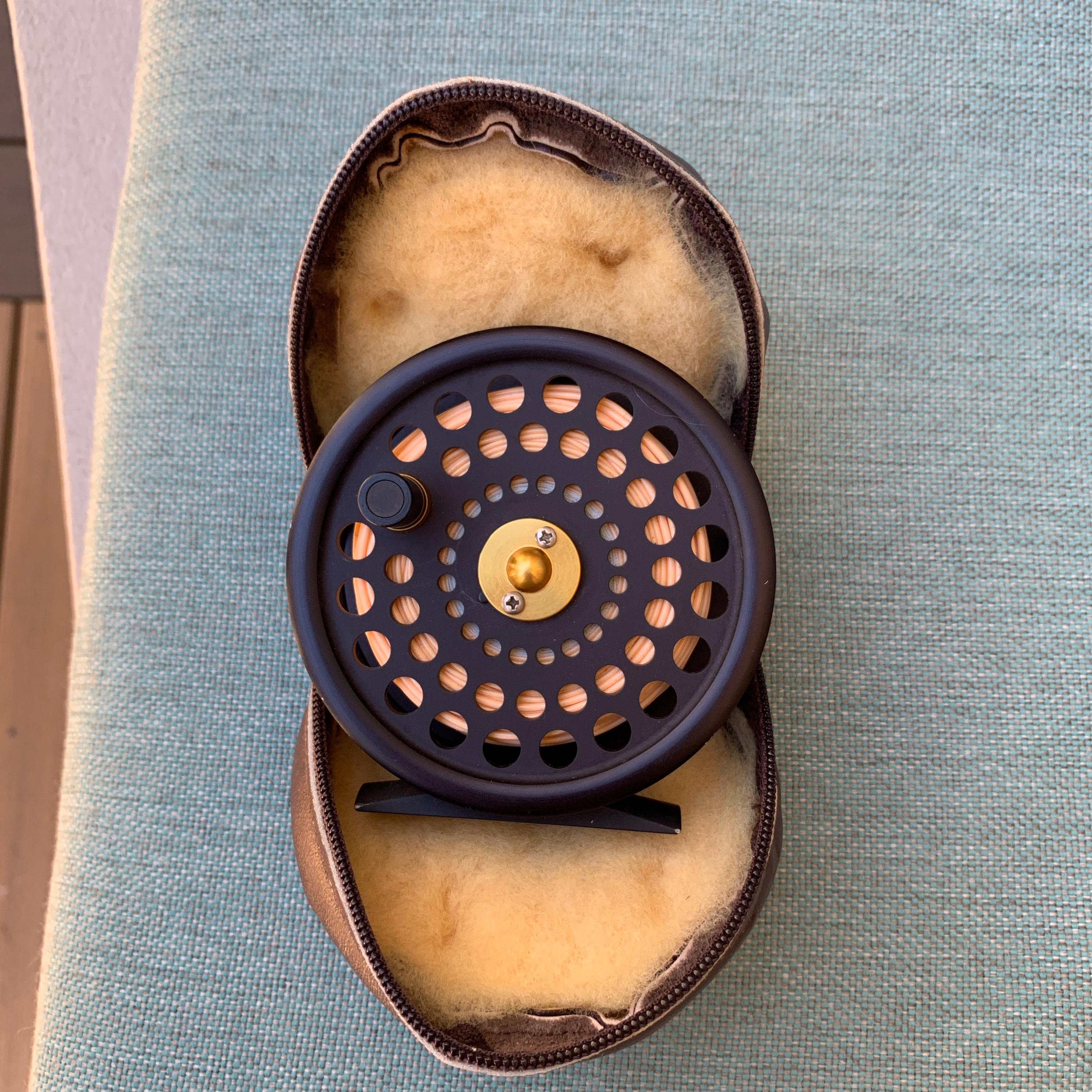 Fenwick Fly Reel World Class 2 W/ Fenwick Leather Labeled Pouch