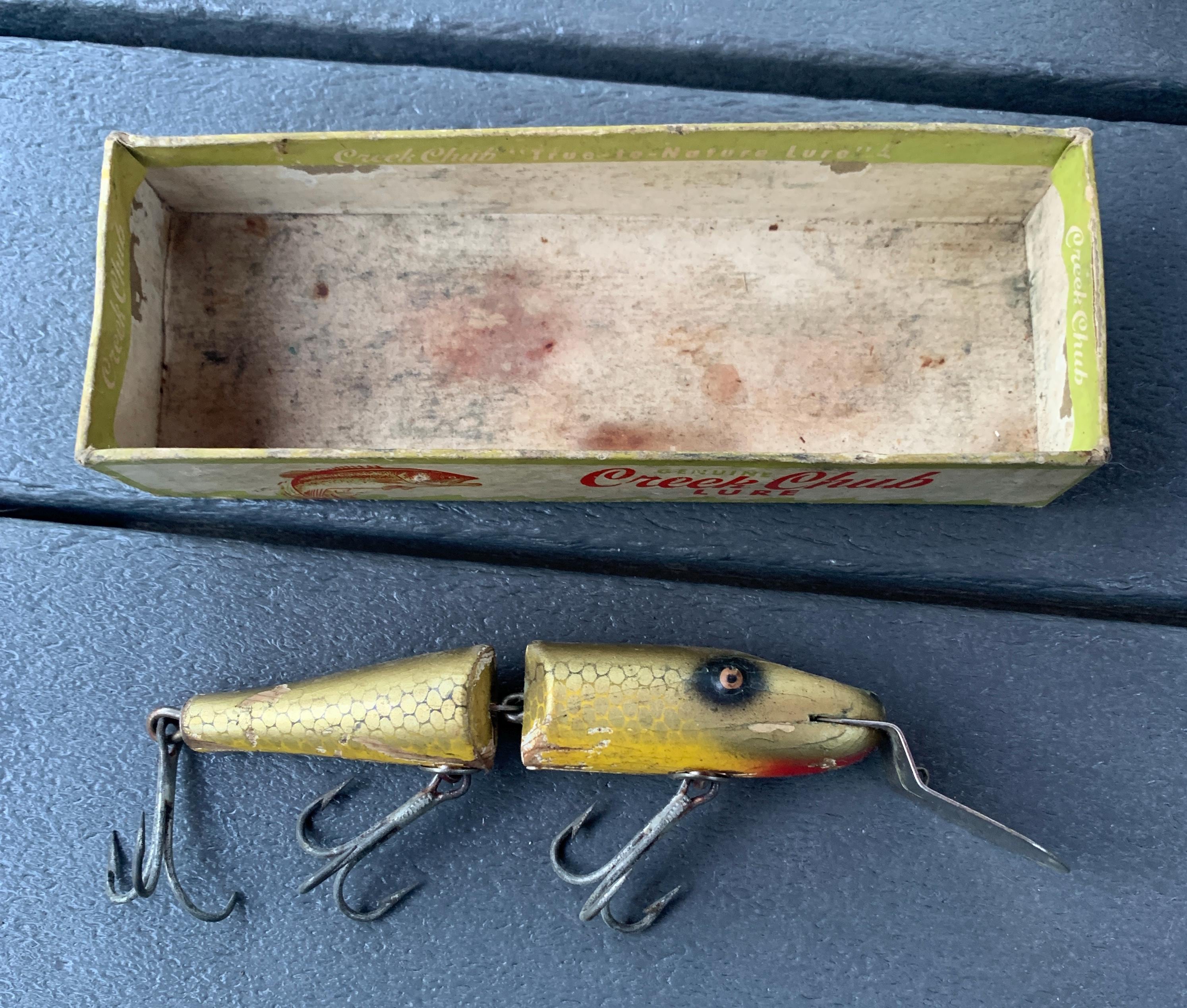 Creek Chub Gold Scale Lure & Box #2601 DD Deep Diving Jointed