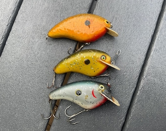Leurre Crankbait Vintage - Plongée Peu Profonde, Pêche Eau Douce, USA