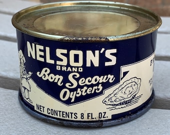 Oyster Tin Advertisement - Nelson’s Bon Secour Alabama Rare Oysters Salesmen’s Sample