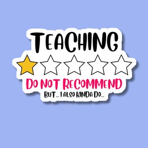Sarkastischer Lehrer Sticker. Lehrerin Sticker. Geschenke für Lehrer.