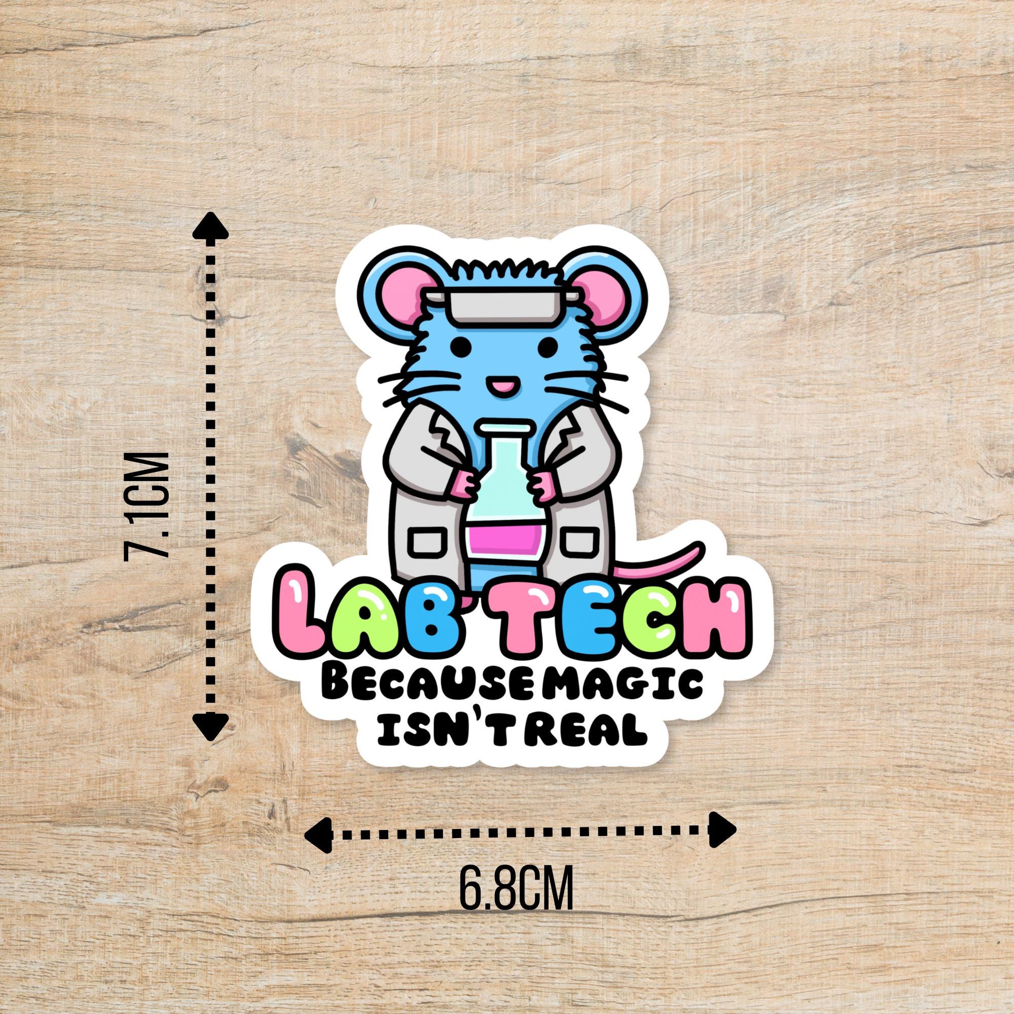 Mice Sticker Lab Lab Tech Mouse Sticker | Science Decal | Funny STEM Gift for Lab Worker ...