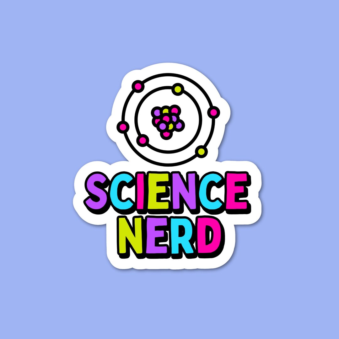 Sticker Science Atom Science Nerd Vinyl Sticker: Colorful Atom Laptop Decal - Etsy