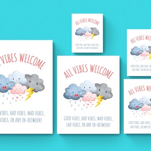 FYSIA All Vibes Welcome Banner – Mental Health Wall Decor For Classroom Or Office