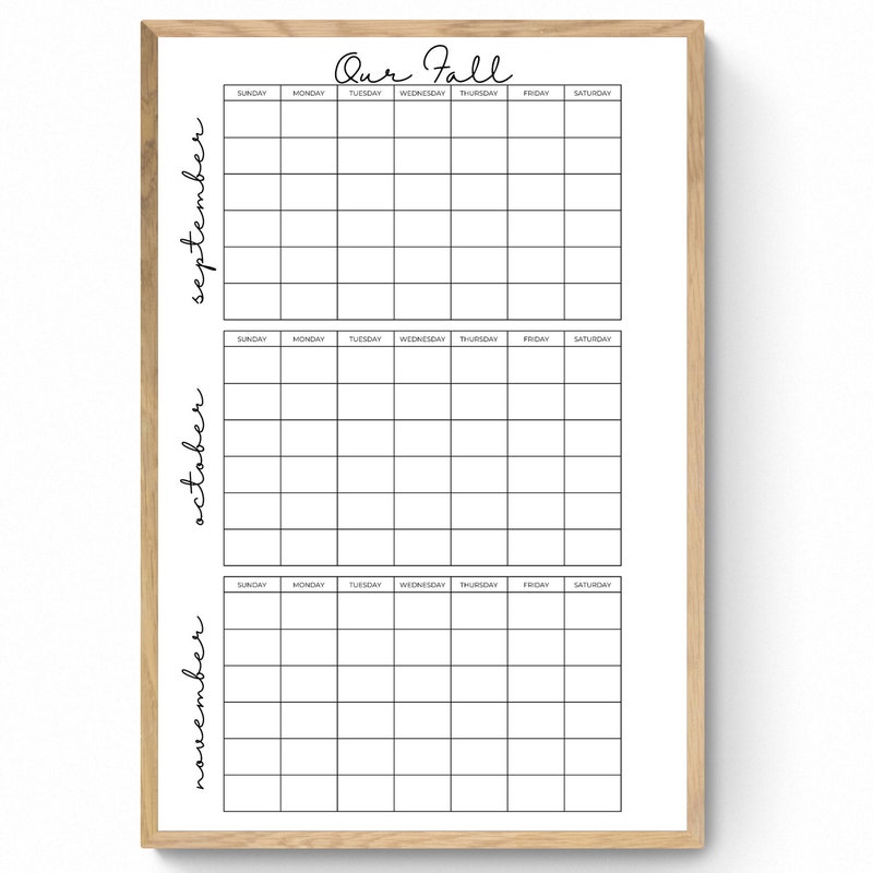 October Chalk Calendar - Etsy