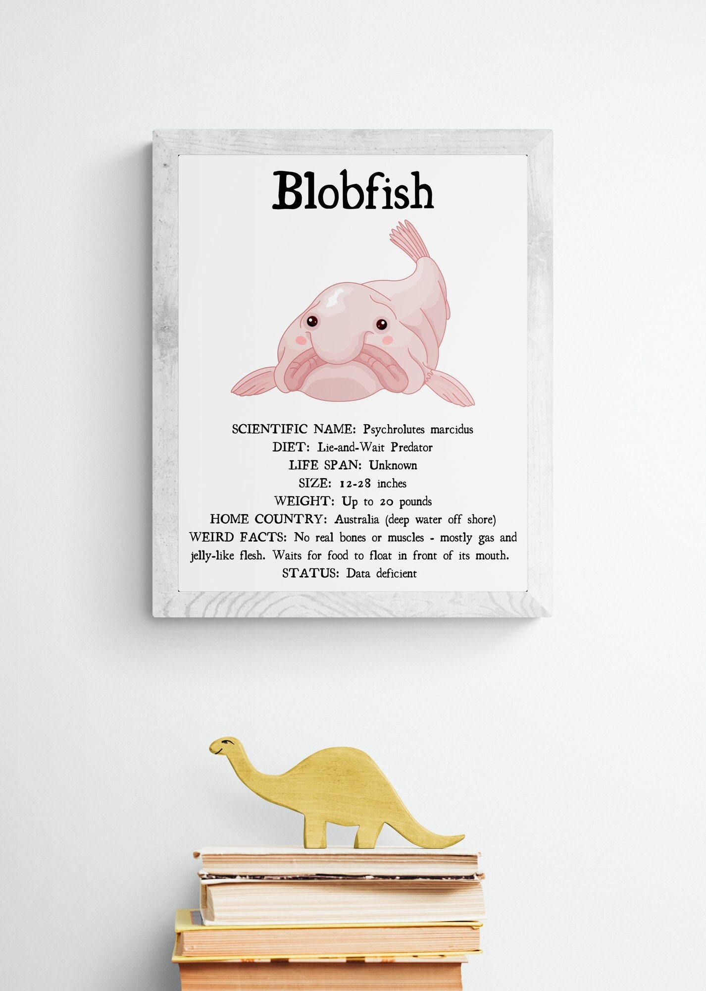 Blob Fish Fun Fact Poster for Sale by KyleNesas