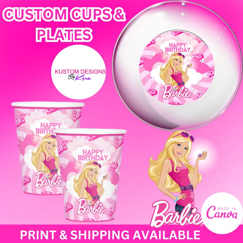 Barbie Party Favors, Party Favor Package, Custom Party Favors, Custom Chip Bags, Party Favor