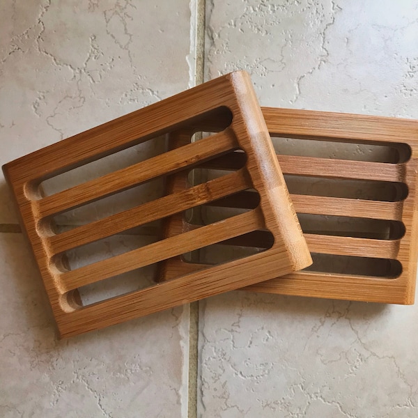 Bamboo Soap Dish Etsy