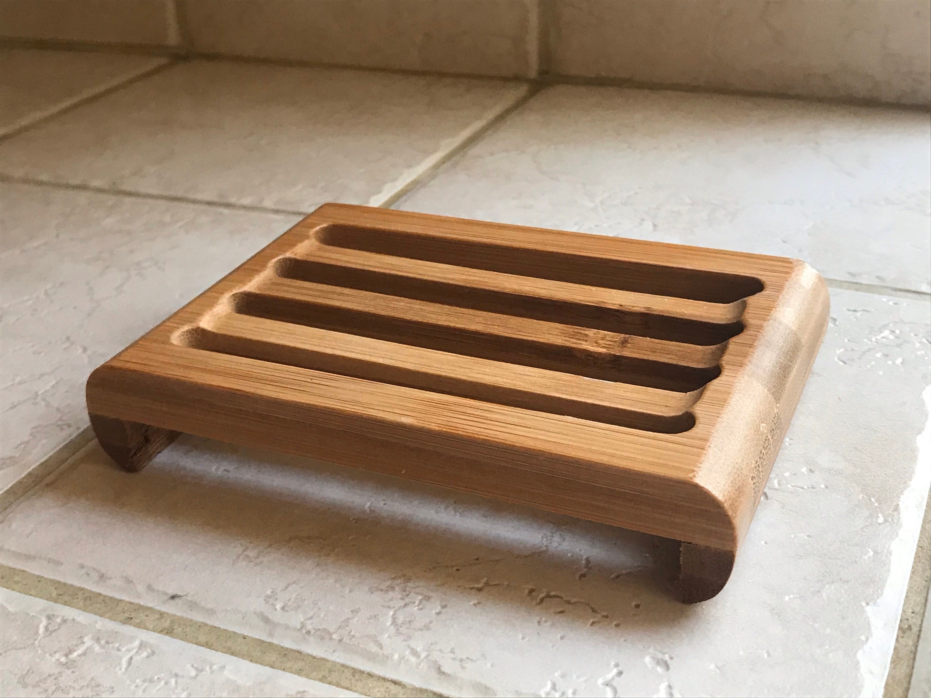 Eco-friendly Bamboo Self-Draining Soap Dish – Bellanomi