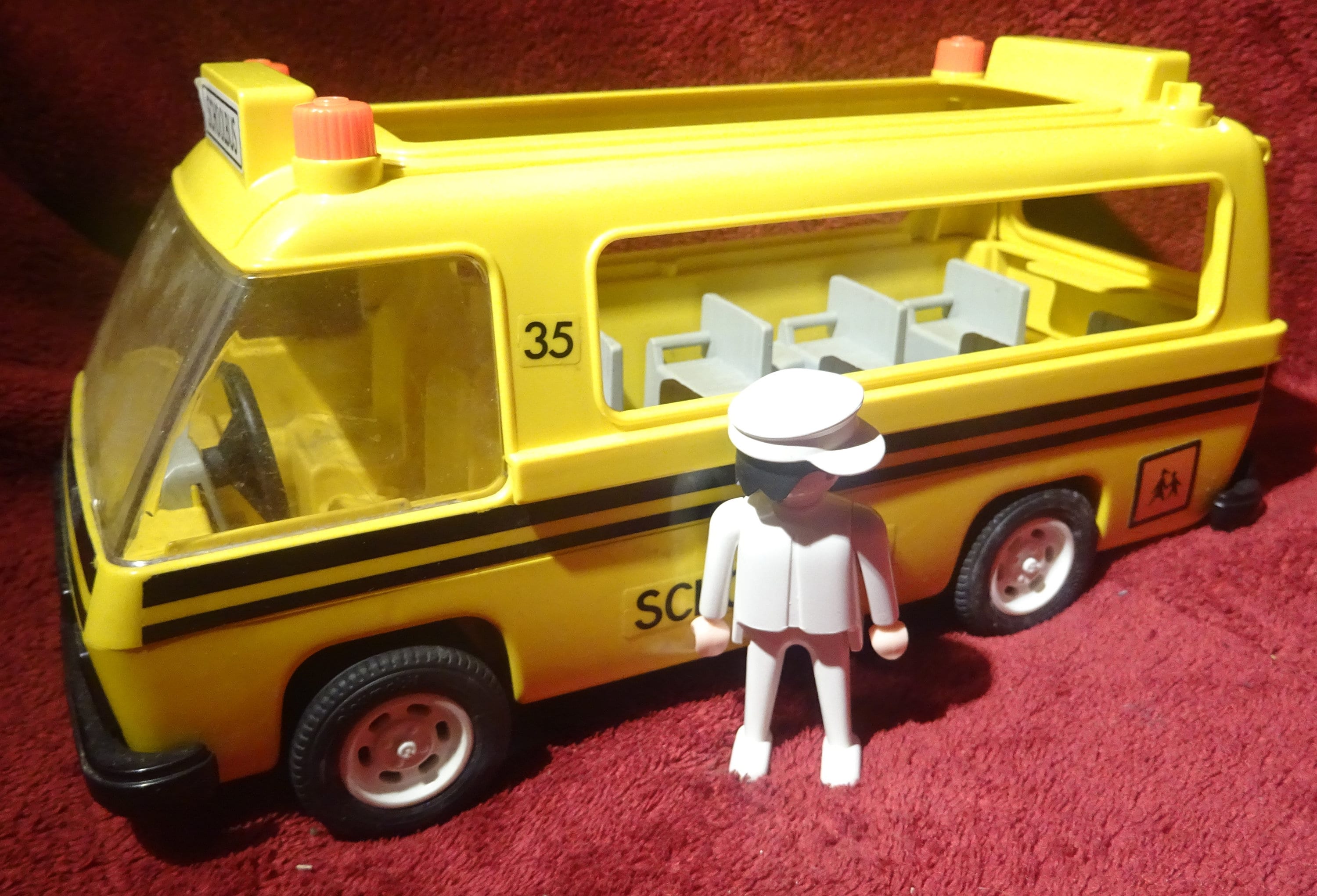 Playmobil School Bus Set 3170 Bus Driver 1991 Vintage