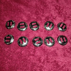 Lot De 10 Conchos Argentés Fleur Occidentale – 25 Mm, Vis Incluses, Pour Cuir, Ceintures, Sacs