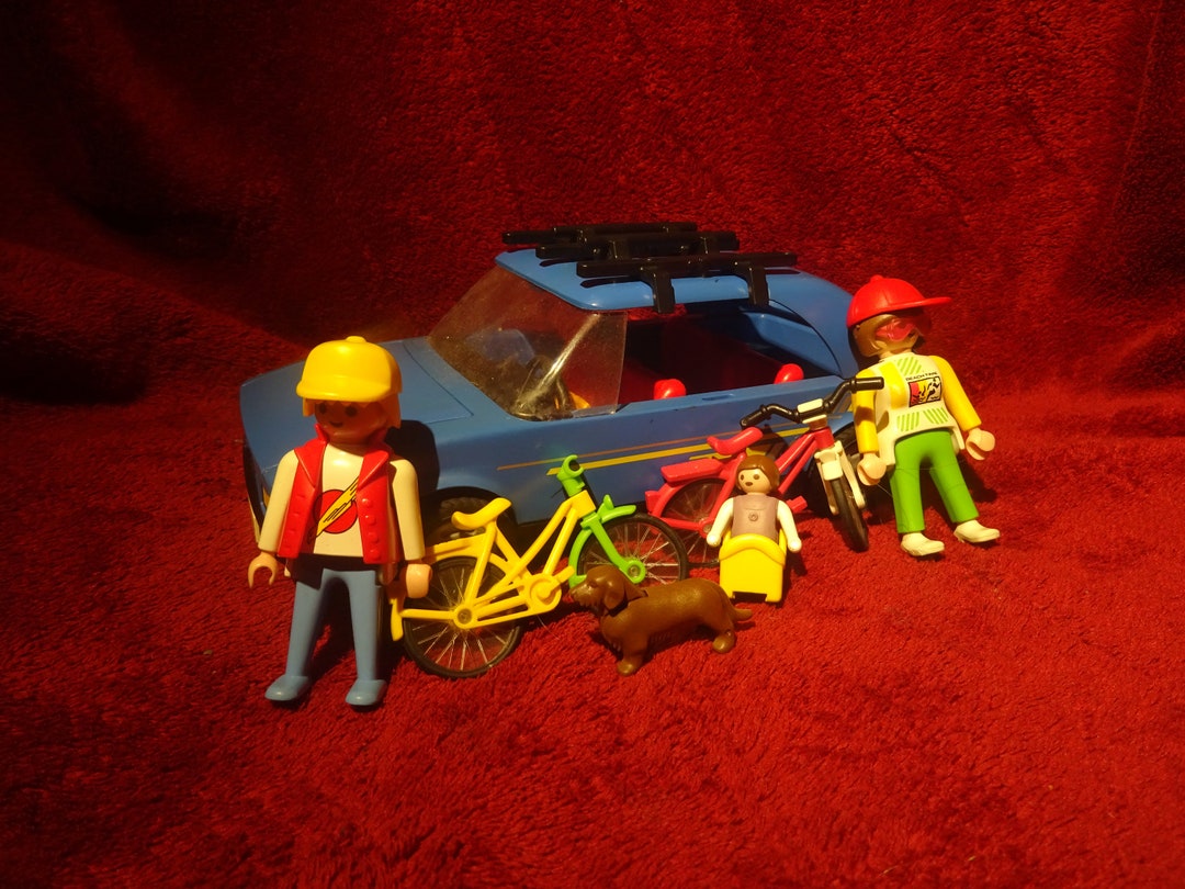 Playmobil Set 3739 FAMILY CAR Vintage Blue Figures Etsy