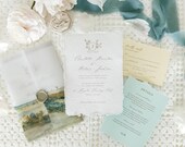 Elegant Wedding Invite Suite Canva Template | Timeless Invitation Set with Details Card and RSVP Card