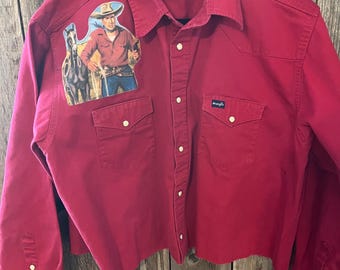Wrangler Brush Popper LS Shirt - Six Shooter