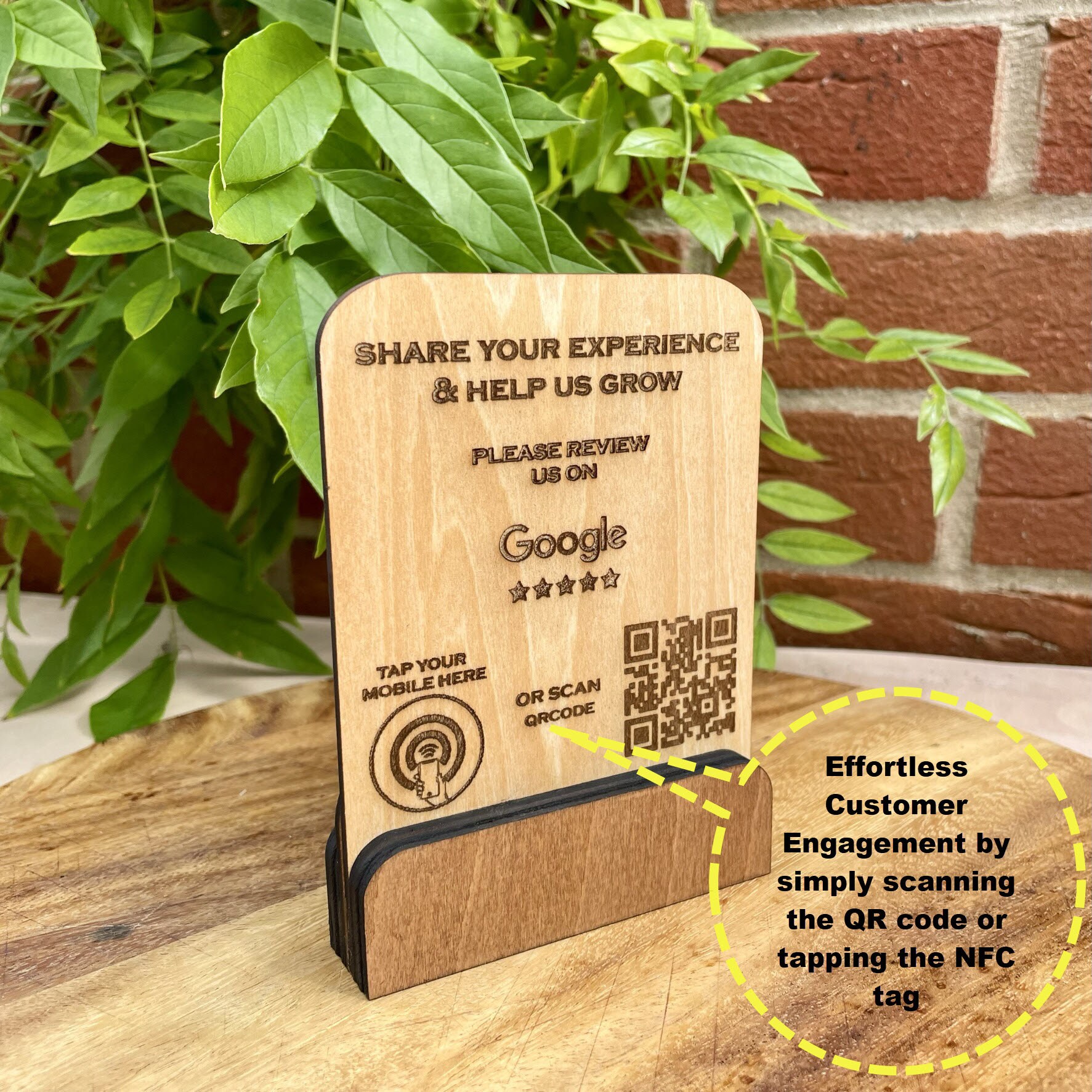 Google Reviews Stand NFC Chip & QR Code for Restaurants and Businesses ...