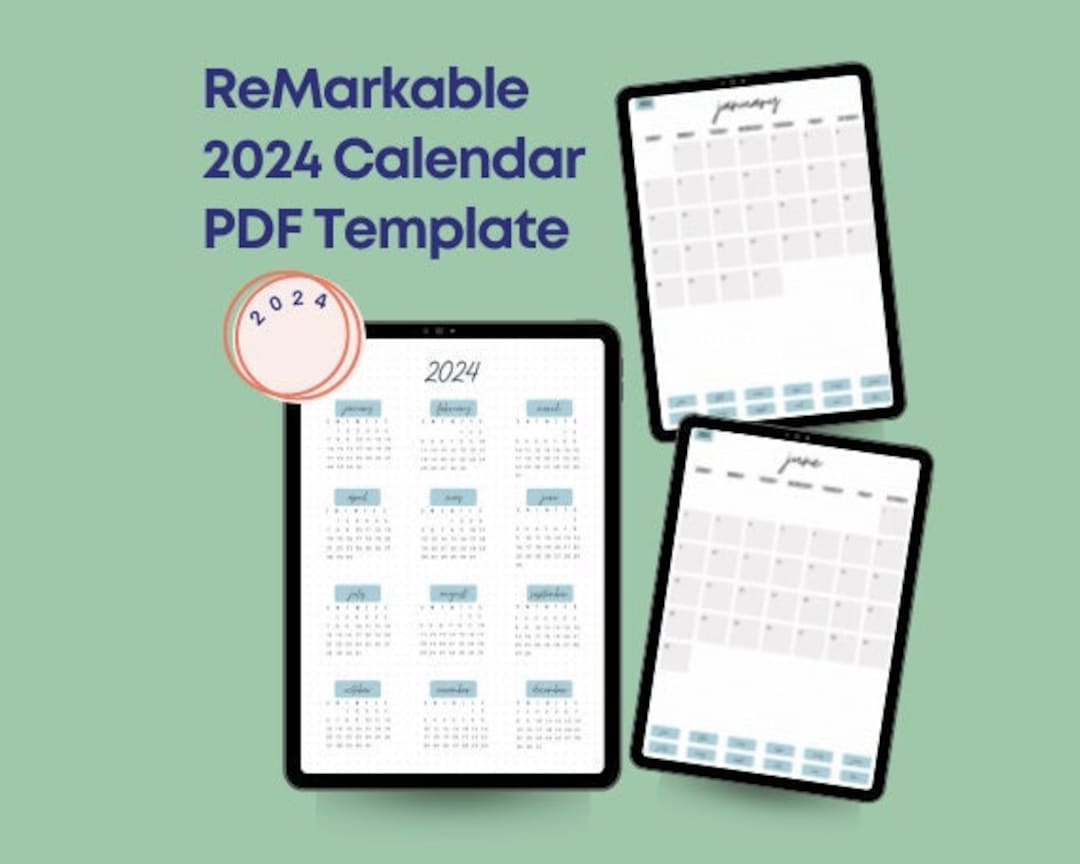 Remarkable 2 2025 Calendar Templates Etsy