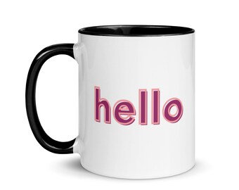 内側に色が付いたHelloマグカップ