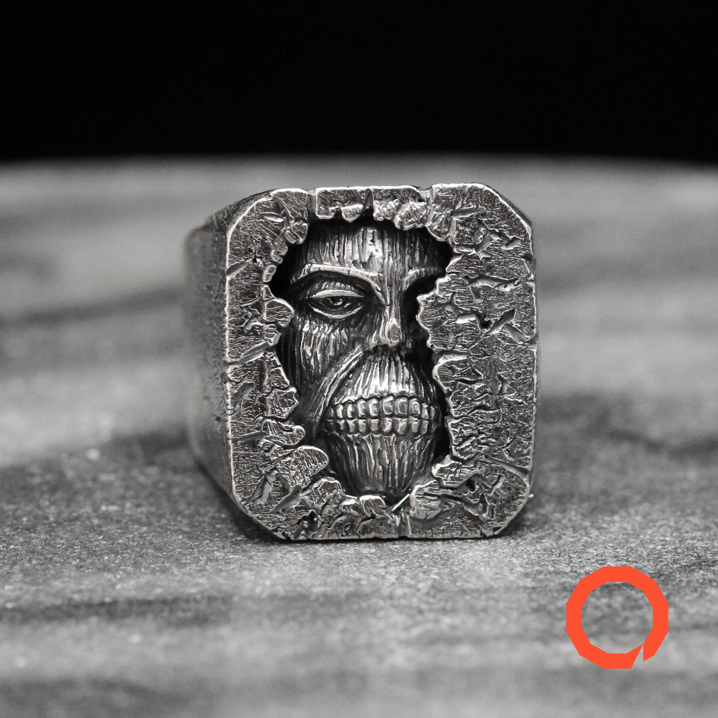 Butlers Black Gothic Pentagram Ring otaku-TO ORDER • Stones&Fire